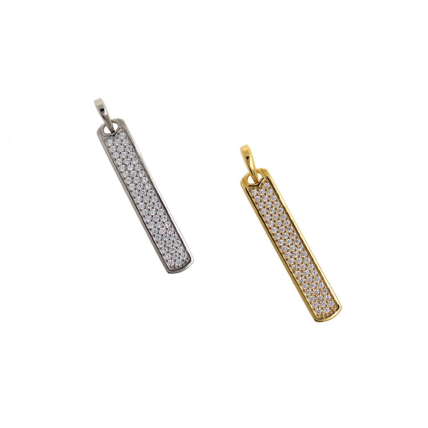 Rectangle long pendants, Rectangular charm 31.5x6mm