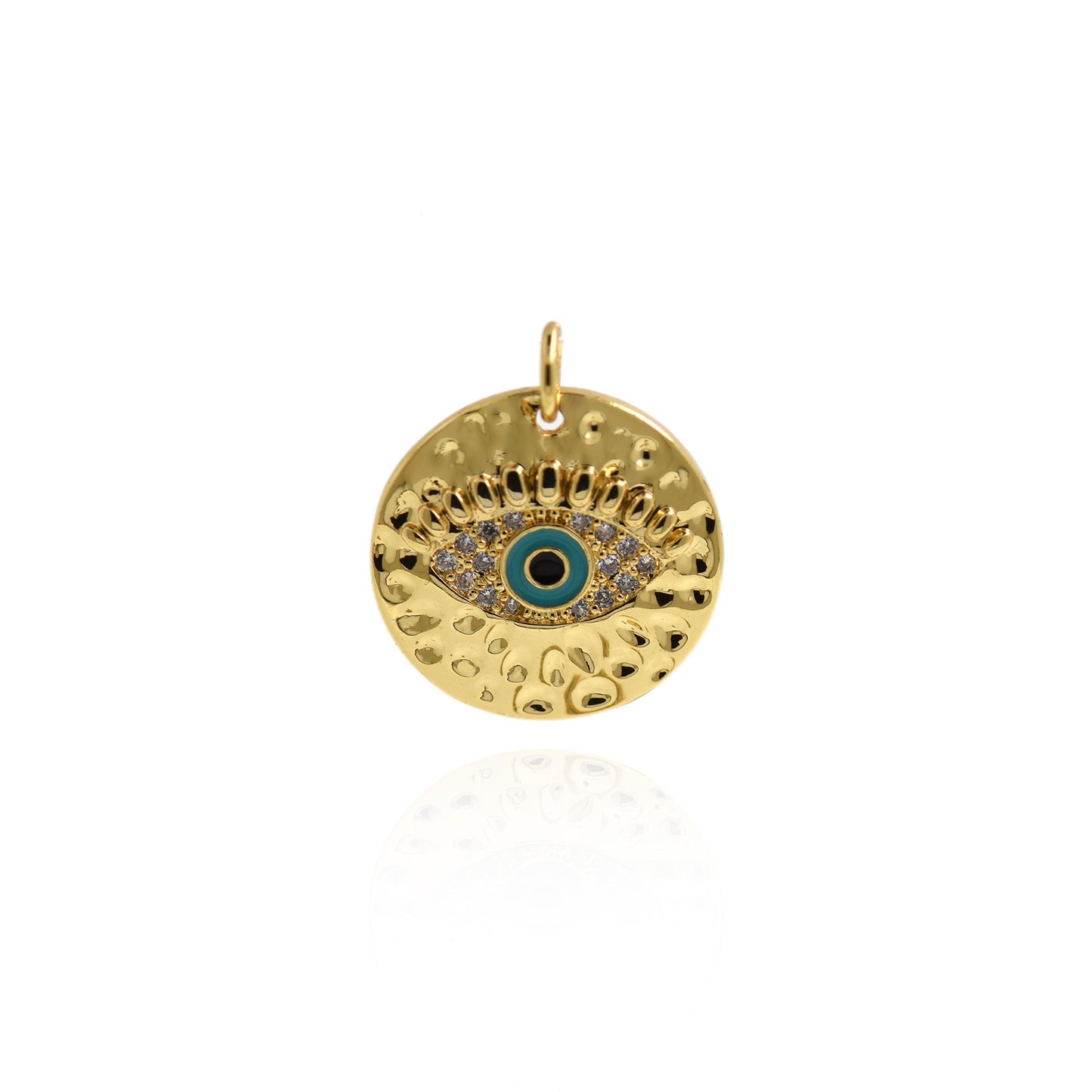 18K Exquisite Evil Eye Pendant 18.5mm