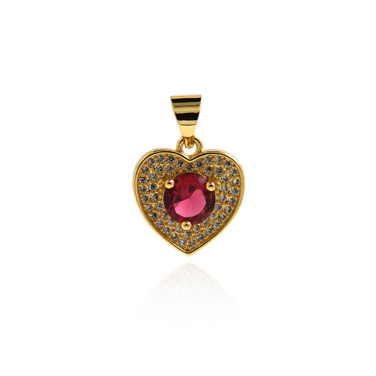 Heart Pendant• Dainty Gold Heart Pendant 14x13mm