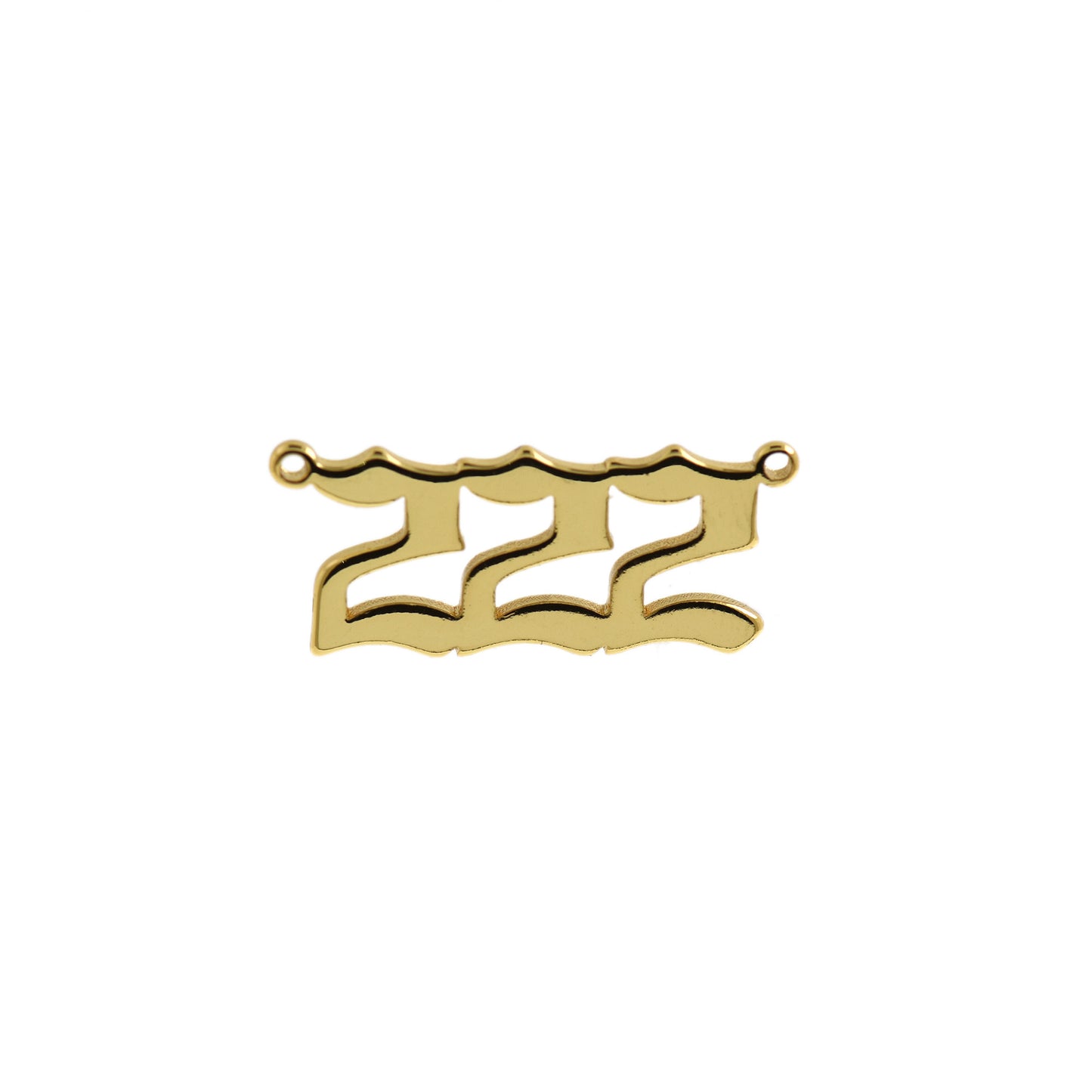 Minimalist 18k Number Charm-Number Connector 21x12mm