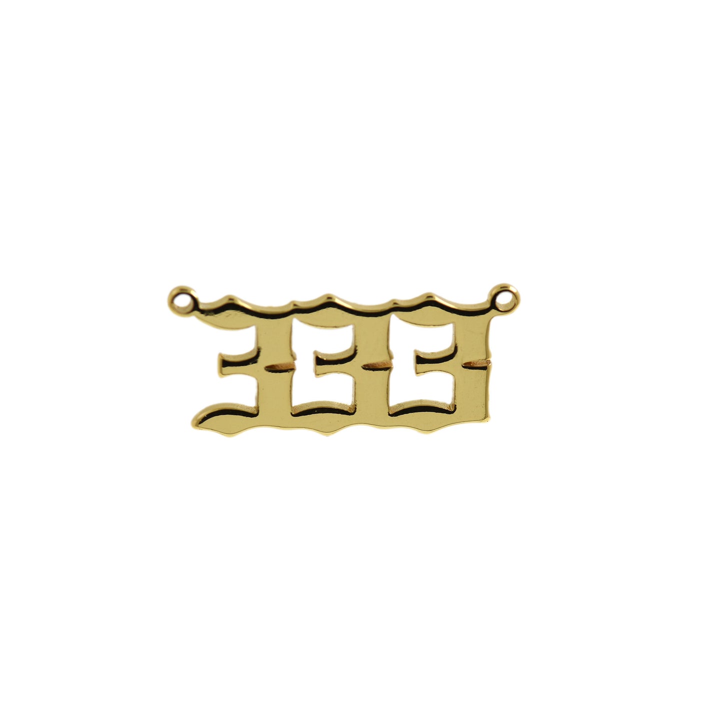 Minimalist 18k Number Charm-Number Connector 21x12mm