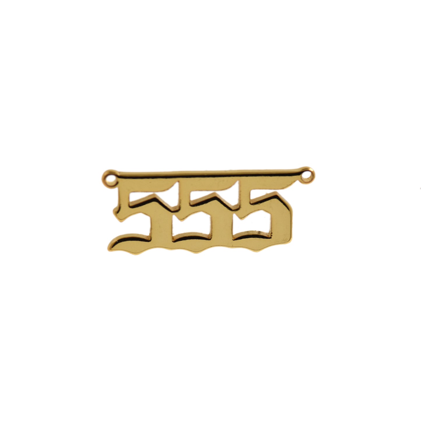 Minimalist 18k Number Charm-Number Connector 21x12mm