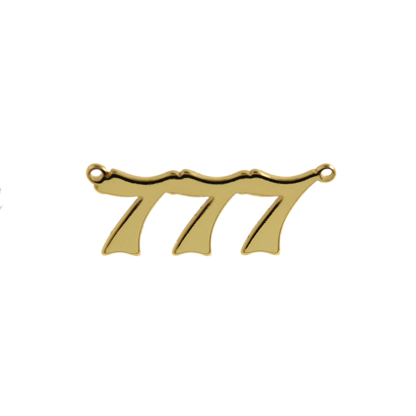 Minimalist 18k Number Charm-Number Connector 21x12mm