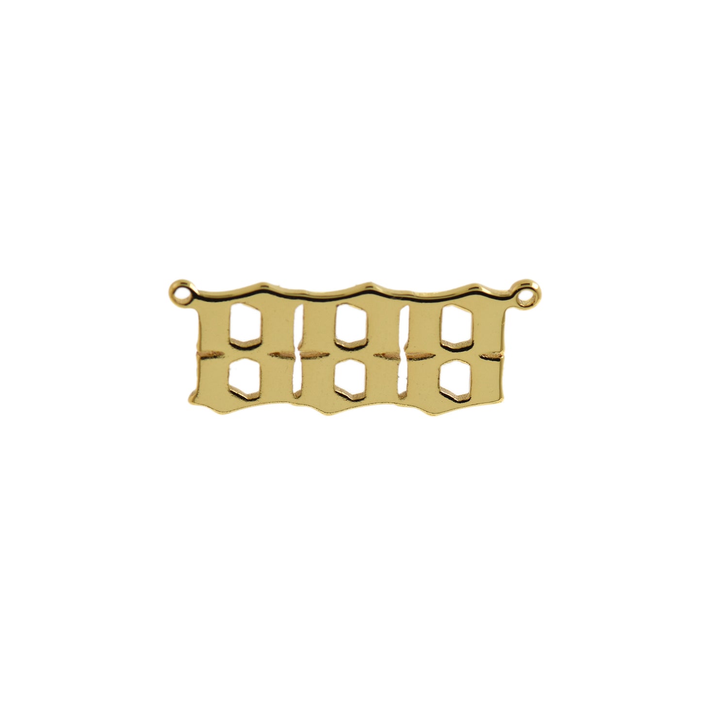 Minimalist 18k Number Charm-Number Connector 21x12mm