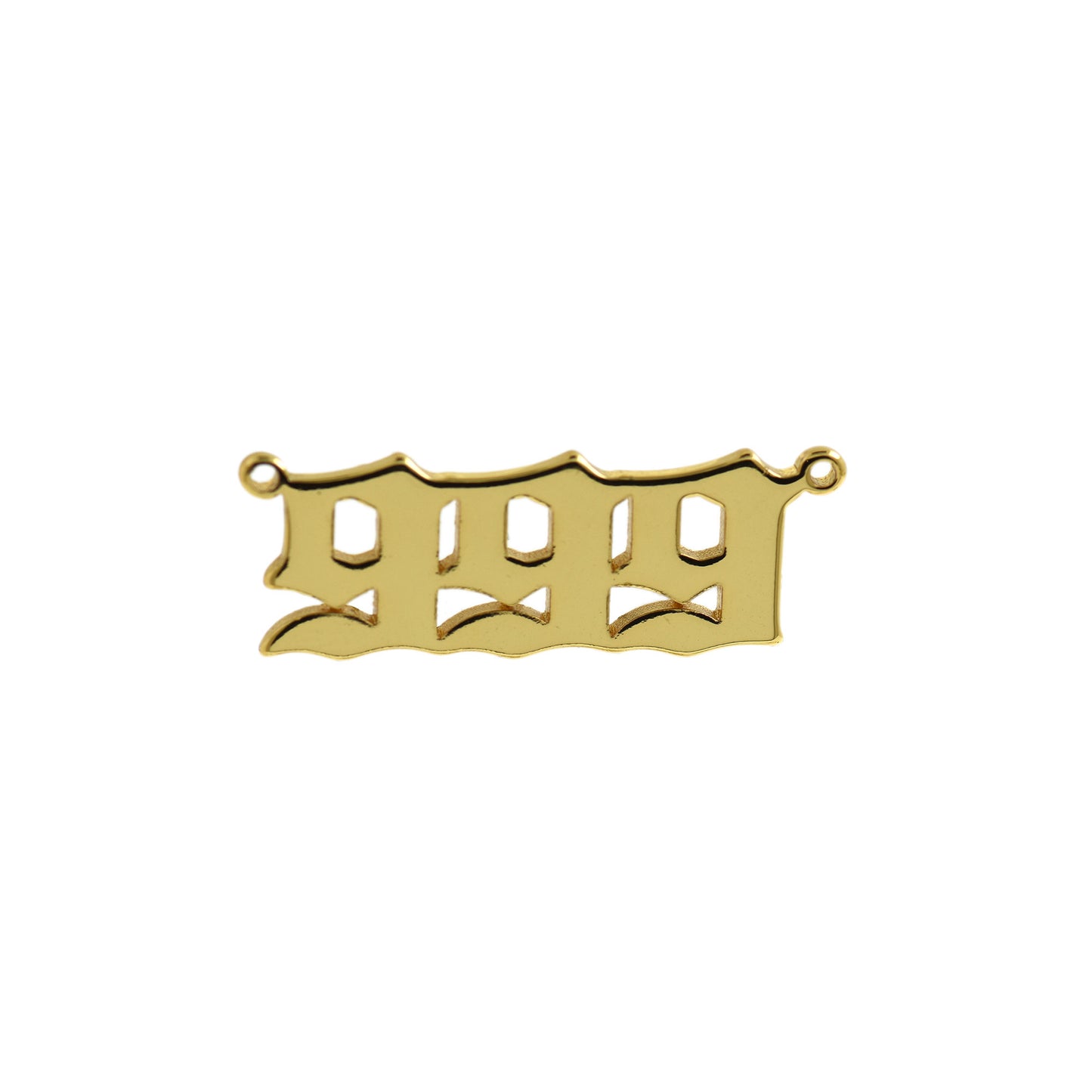 Minimalist 18k Number Charm-Number Connector 21x12mm