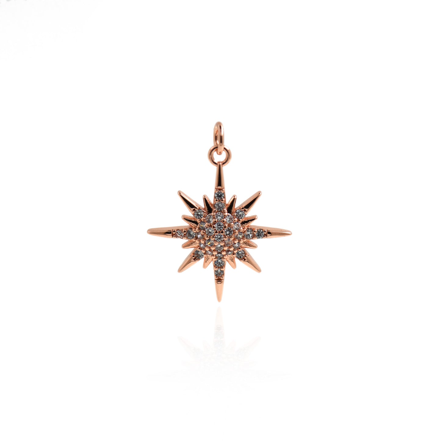 Exquisite Polaris Pendant-CZ Pave Polaris Pendant 20x18mm