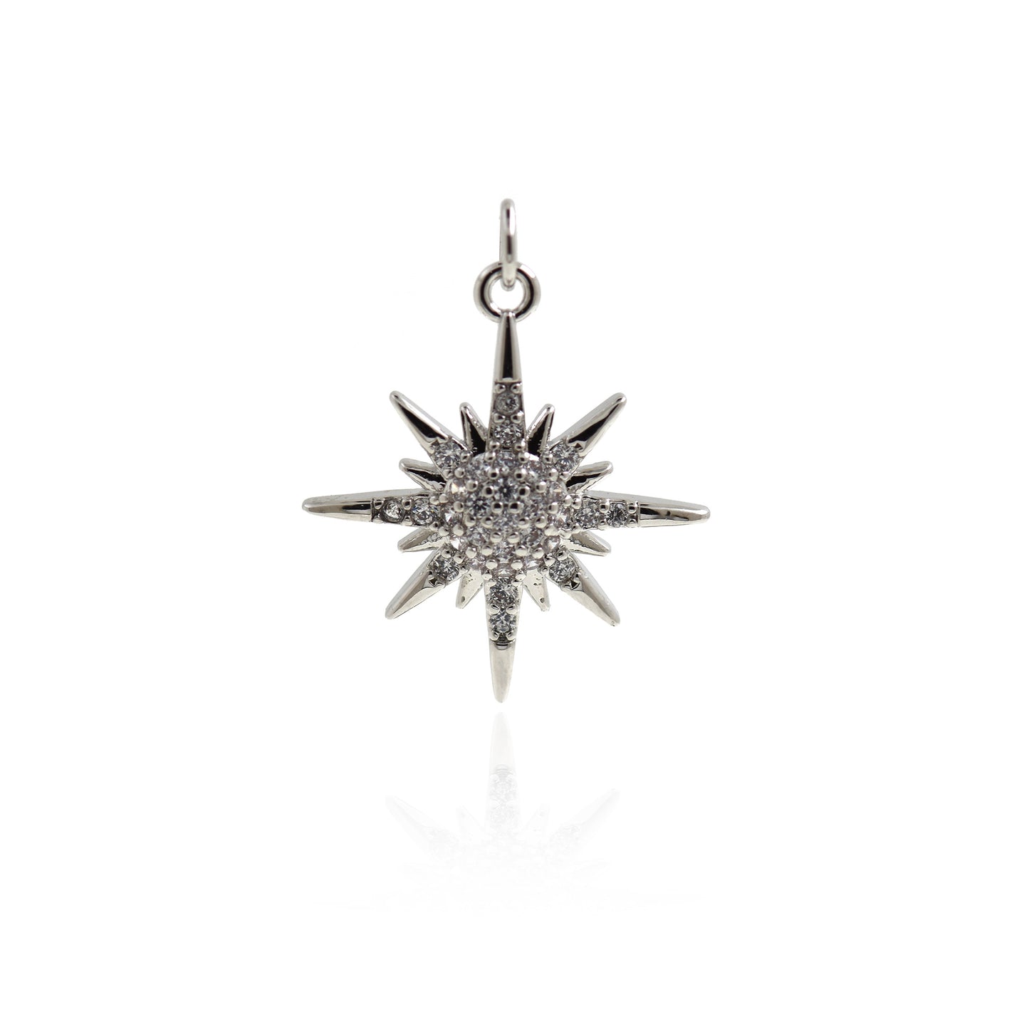 Exquisite Polaris Pendant-CZ Pave Polaris Pendant 20x18mm