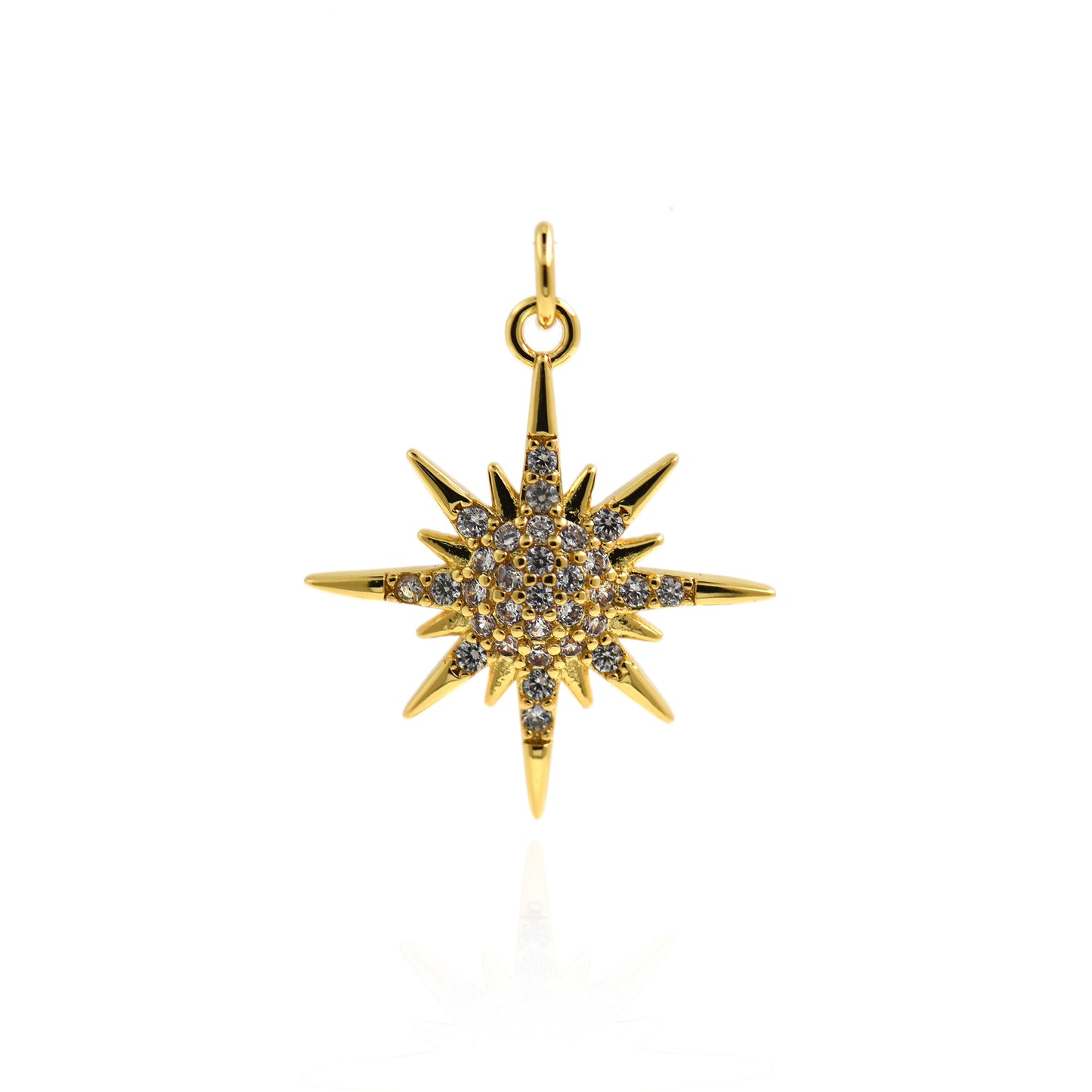 Exquisite Polaris Pendant-CZ Pave Polaris Pendant 20x18mm