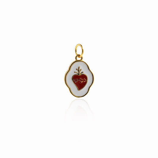 18k Gold Filled Enamel Cute Fruit Pendant 16x11mm