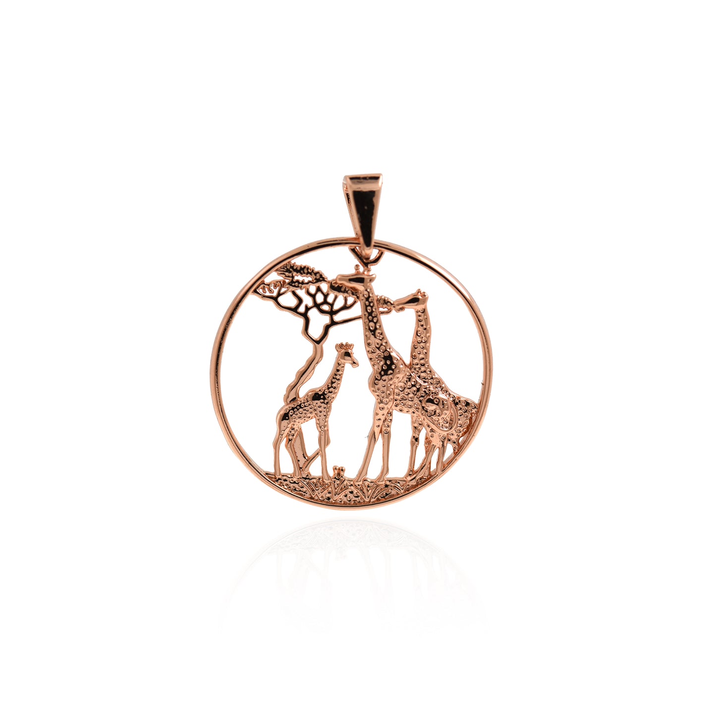 Giraffe Pendant,18K Gold Filled Animal Necklace 28mm