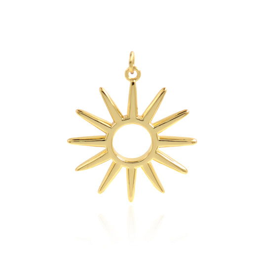 Openwork Sun Pendant 32x30mm