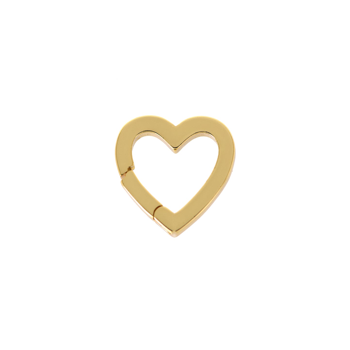 Gold Silver Filled Heart Buckle, Heart Pavé Lock 16x16mm