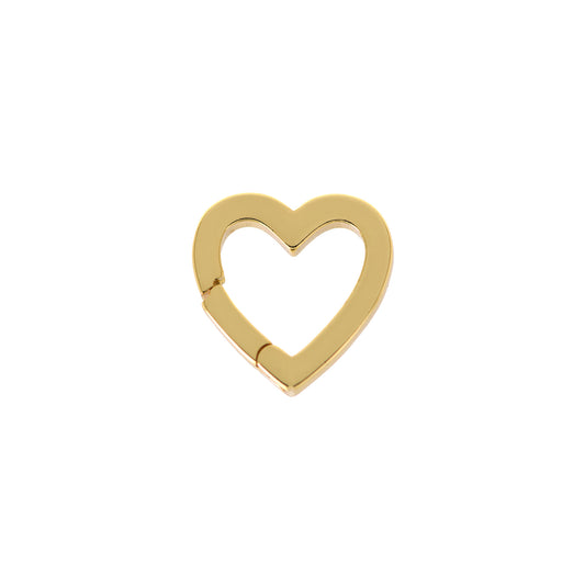 Gold Silver Filled Heart Buckle, Heart Pavé Lock 16x16mm