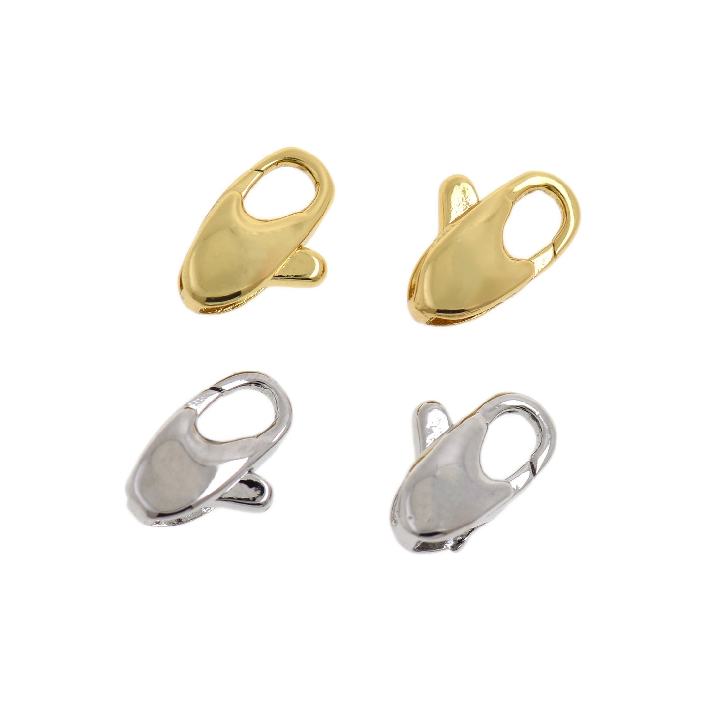 18K Gold Filled Carabiner, Lobster Clasp 10x6.5mm