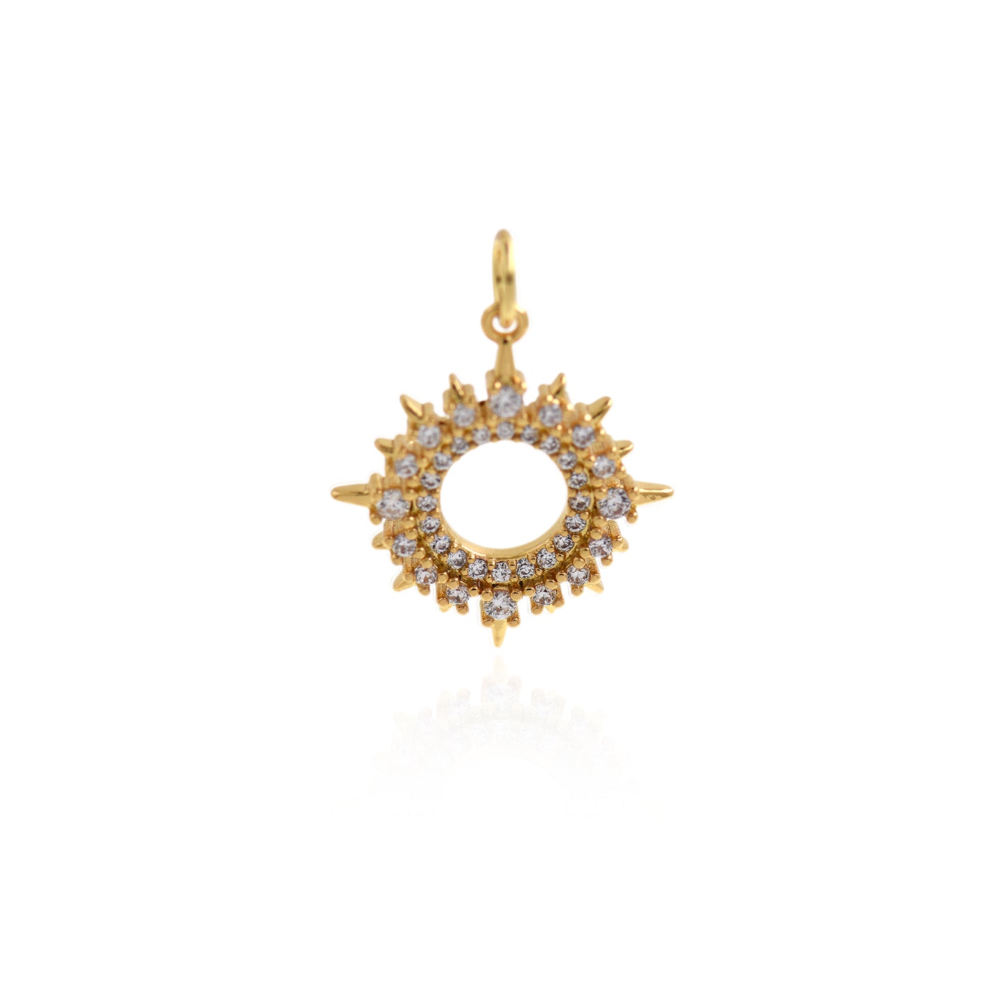 Dainty Gold Filled Round Ring Pendant 18mm