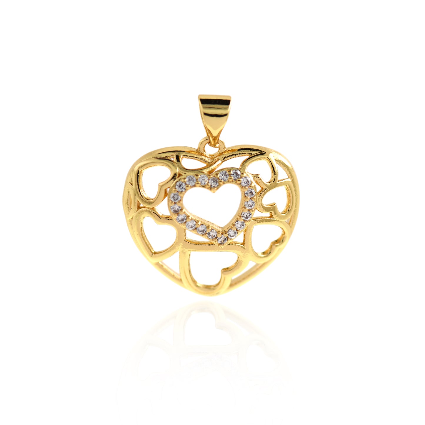 Heart-to-heart pendant 20x20mm