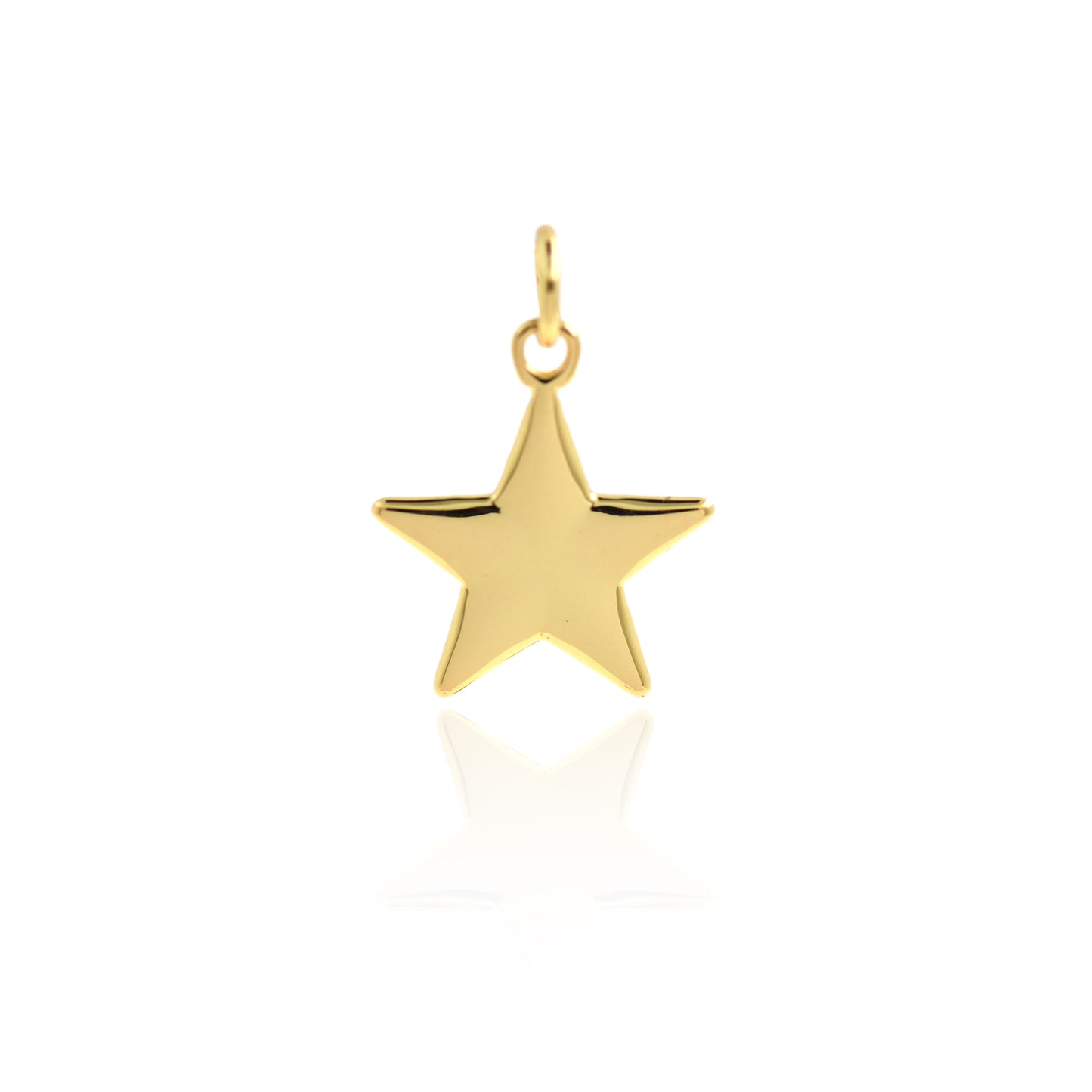 Simple Star Pendant,Gold Plated Small Star Charm, DIY Jewelry Making Supplies, 16x14mm