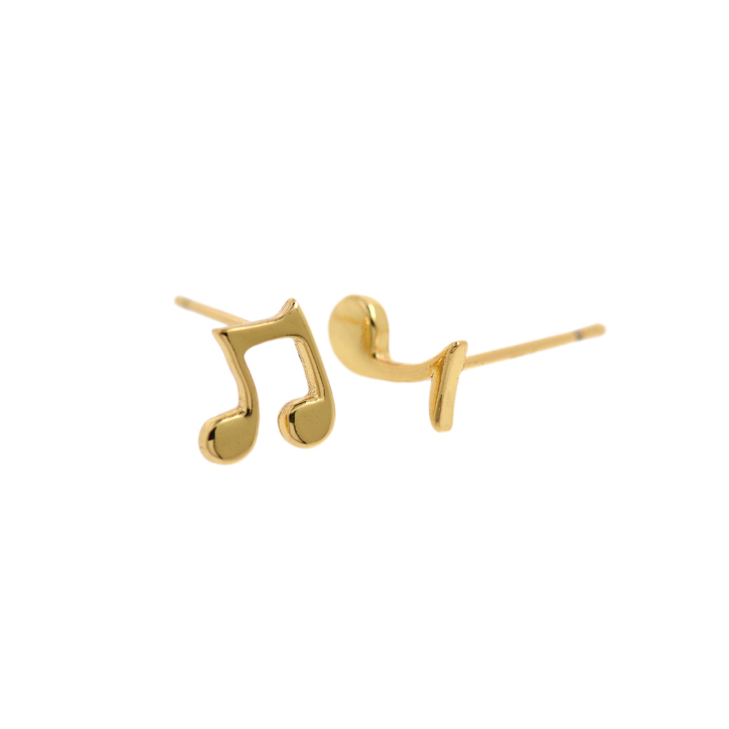 18K Filled Gold Note Earring 9.5x8mm