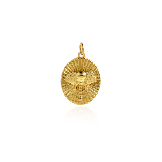 Round Disc Pendant, Brass Insect Pendant  22x16mm