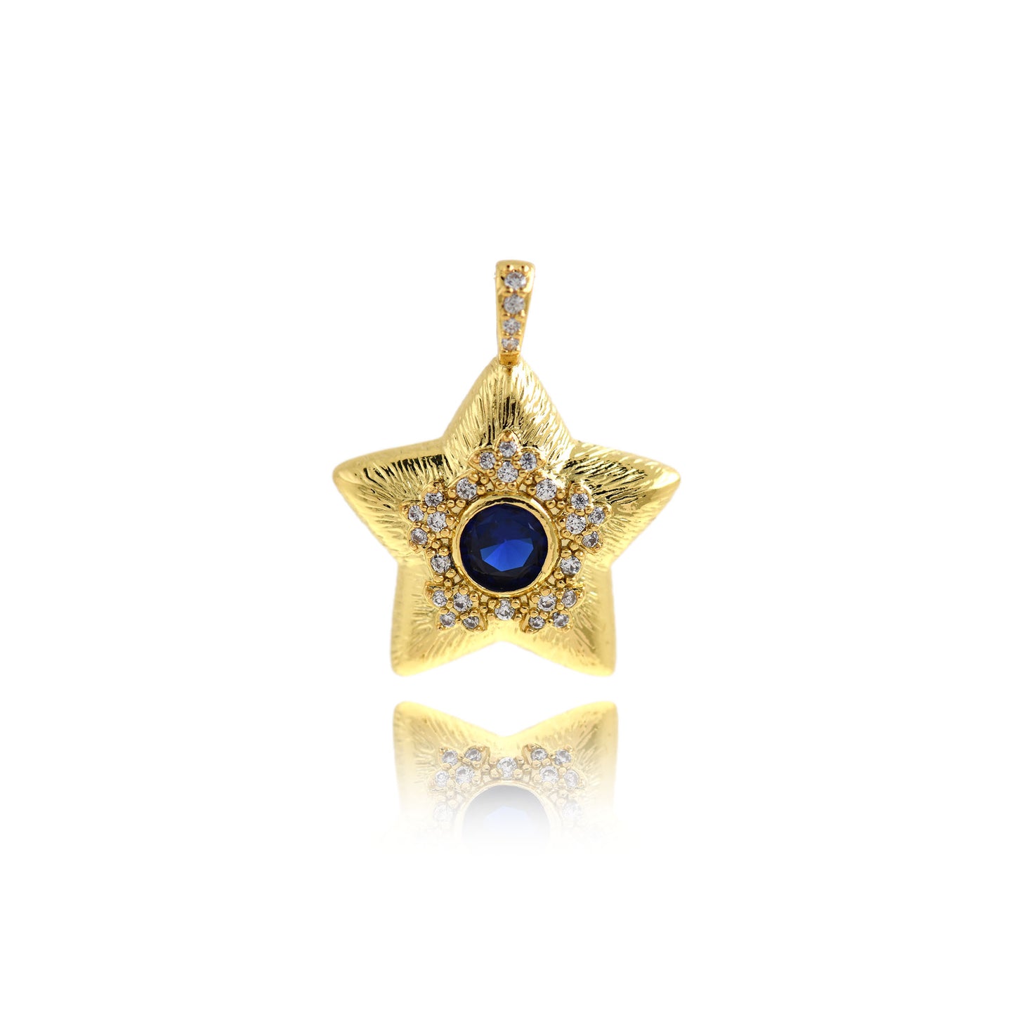 18K Filled Gold Star Pendant, Star Accessory 24x19mm