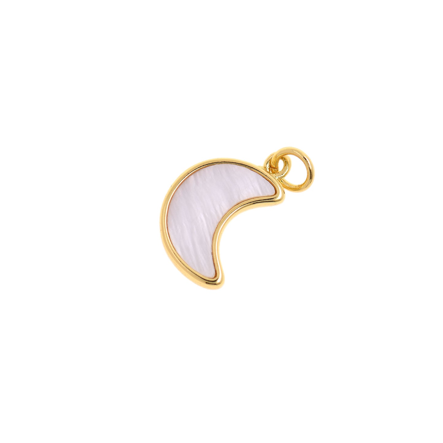 Enamel Moon Pendant 16x10mm