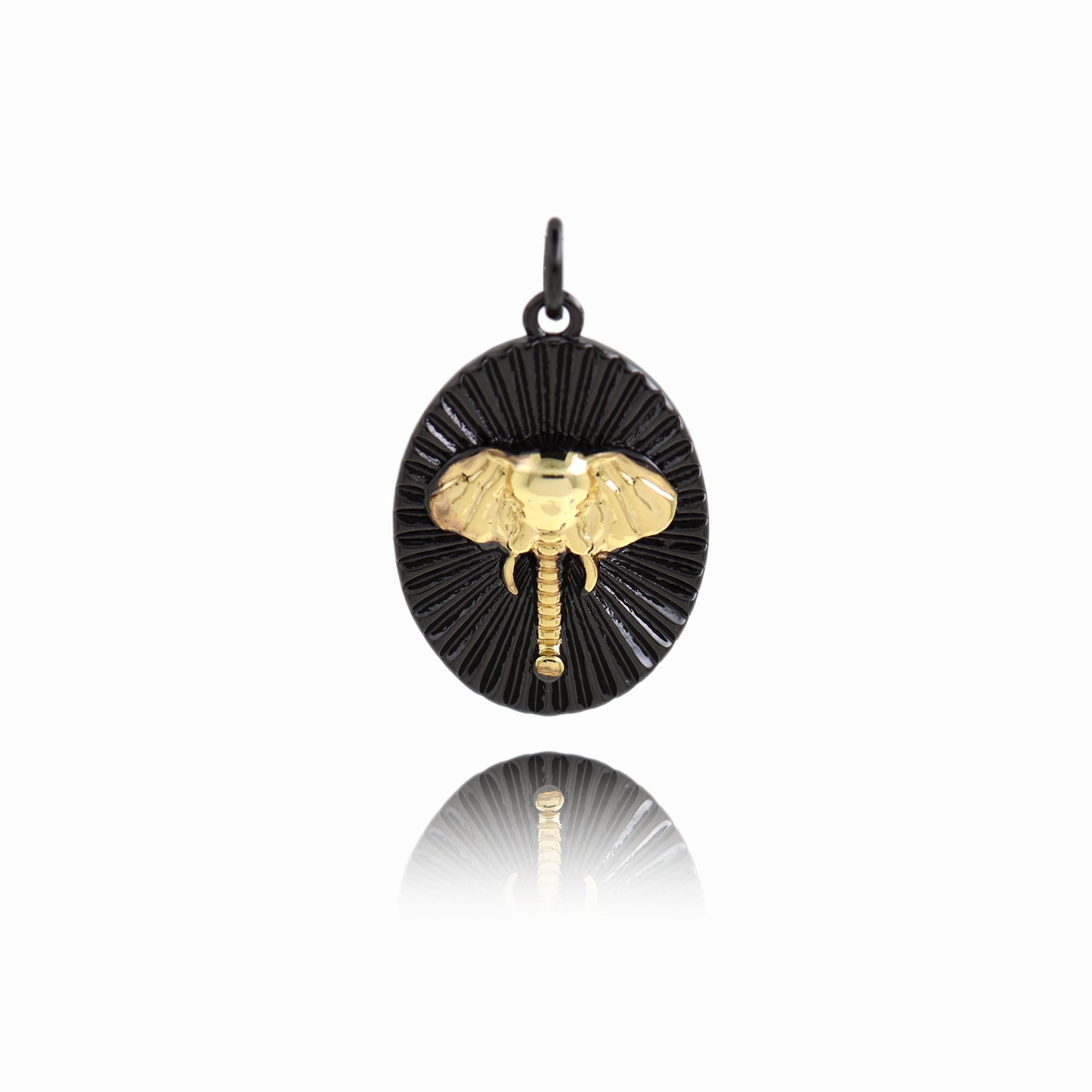 18K Gold Plated Disc Insect Pendant 22x16mm