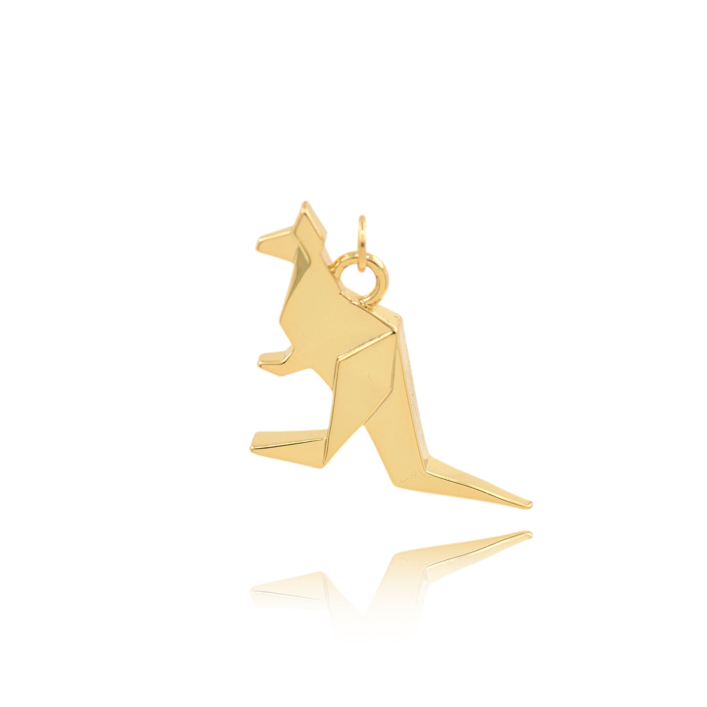 18K Filled Gold Kangaroo Pendant 32x22mm