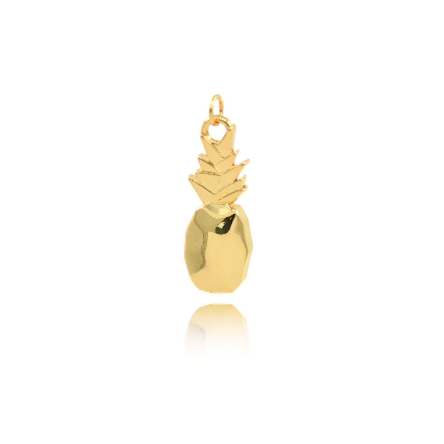 18K Filled Gold Pineapple Pendant, Brass Pineapple Pendant  28x10mm