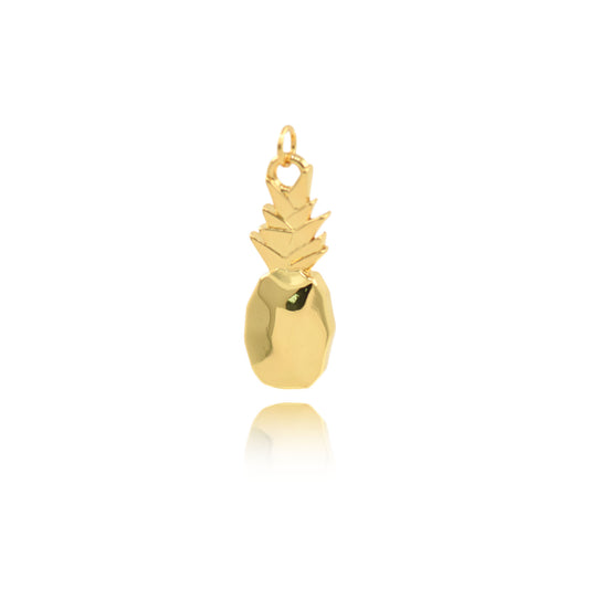 18K Filled Gold Pineapple Pendant, Brass Pineapple Pendant  28x10mm