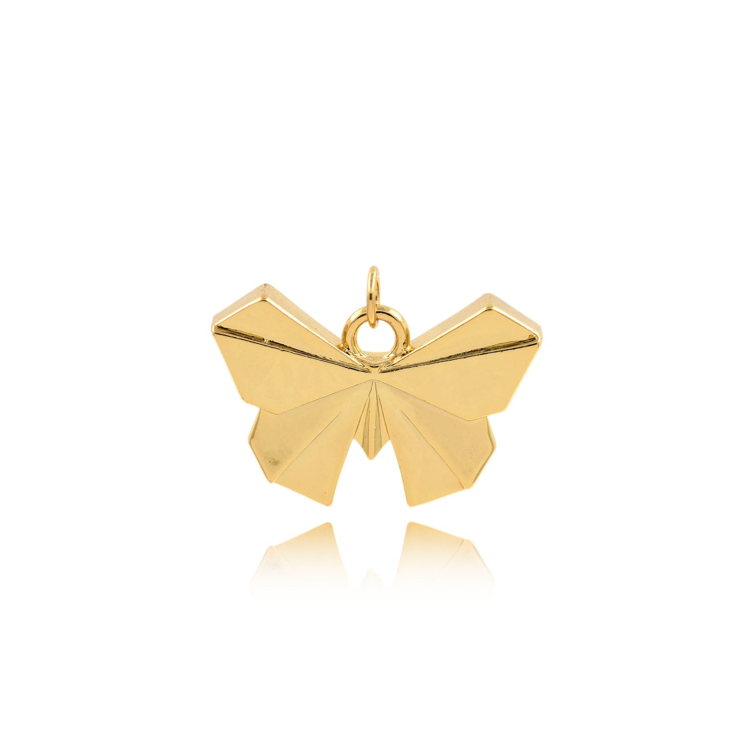 Simple Brass Butterfly Pendant, Gold Plated Butterfly Pendant 26x17mm