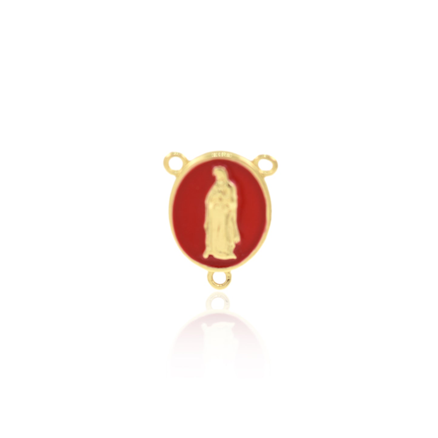 Colorful Enamel Virgin Mary Connector, Virgin Mary Charm 16x13 mm