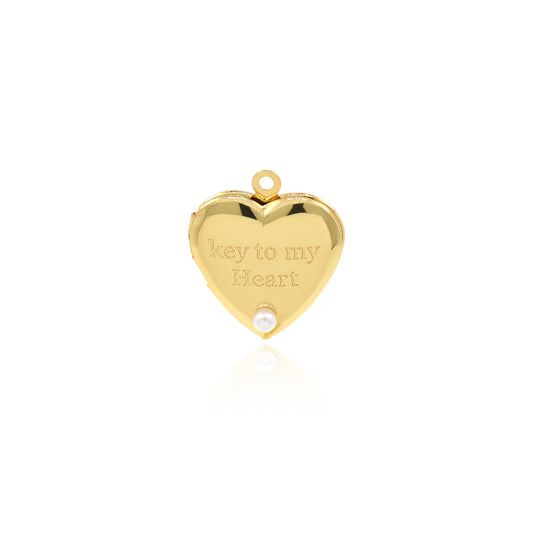 Key to My Heart, Heart Charm 22x19mm