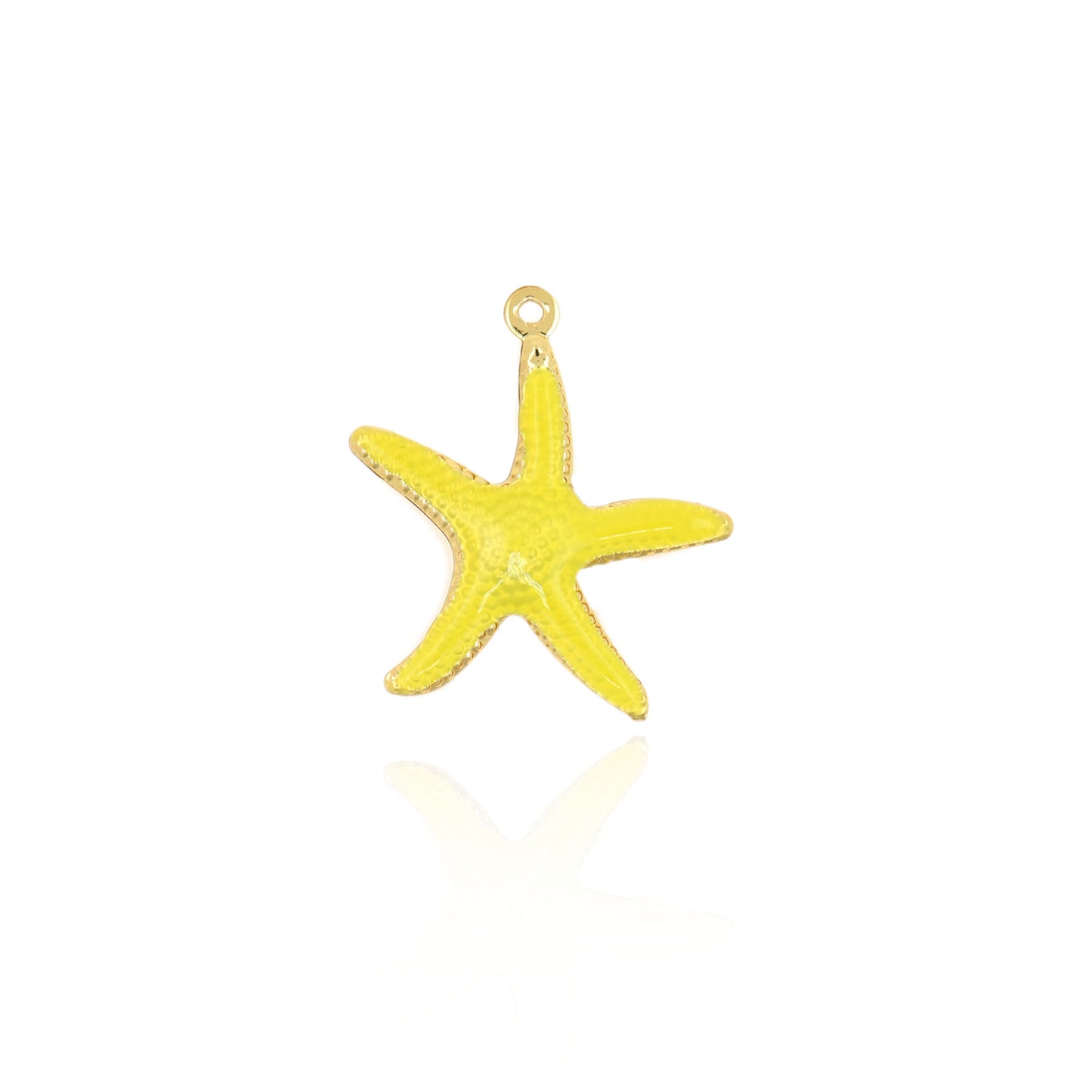 Colorful Enamel Starfish Pendant 22x20mm