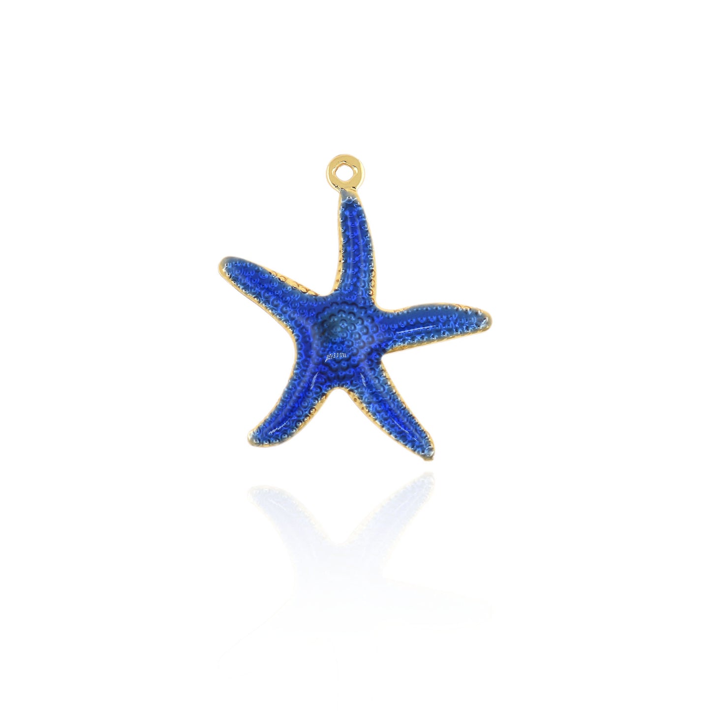 Colorful Enamel Starfish Pendant 22x20mm