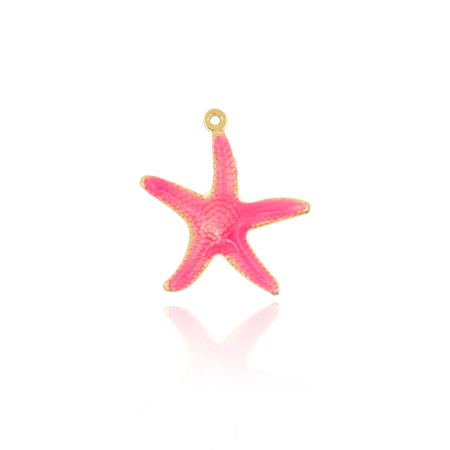 Colorful Enamel Starfish Pendant 22x20mm