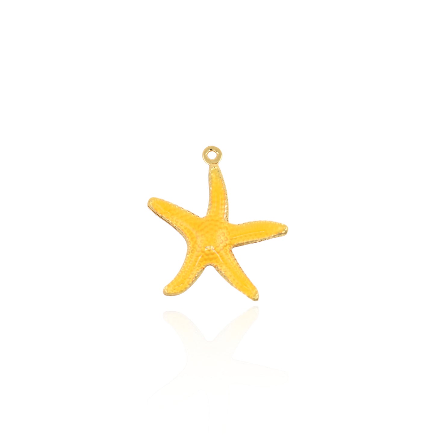 Colorful Enamel Starfish Pendant 22x20mm