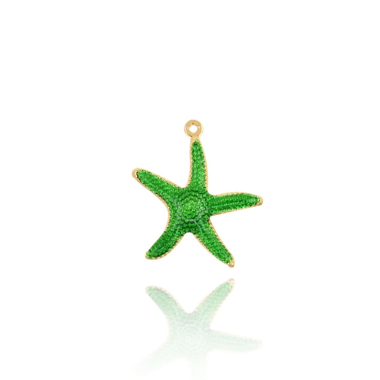 Colorful Enamel Starfish Pendant 22x20mm