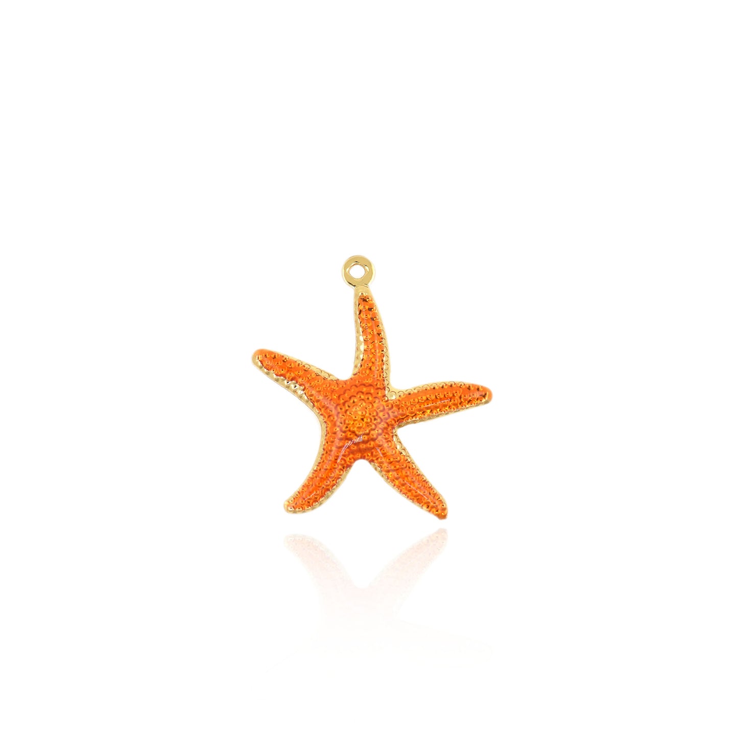 Colorful Enamel Starfish Pendant 22x20mm