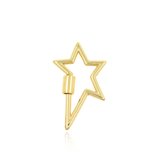 Simple Brass Star Spring Buckle 31x19mm