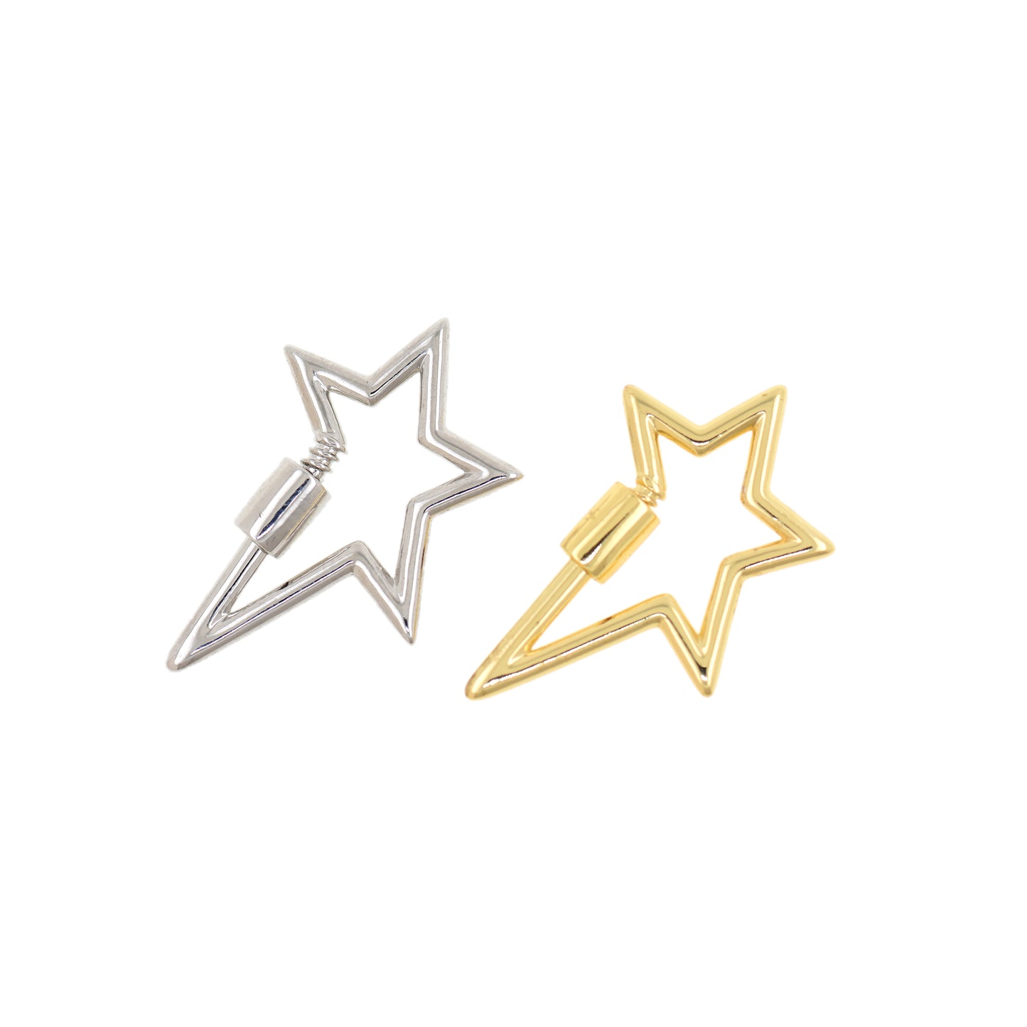 Simple Brass Star Spring Buckle 31x19mm