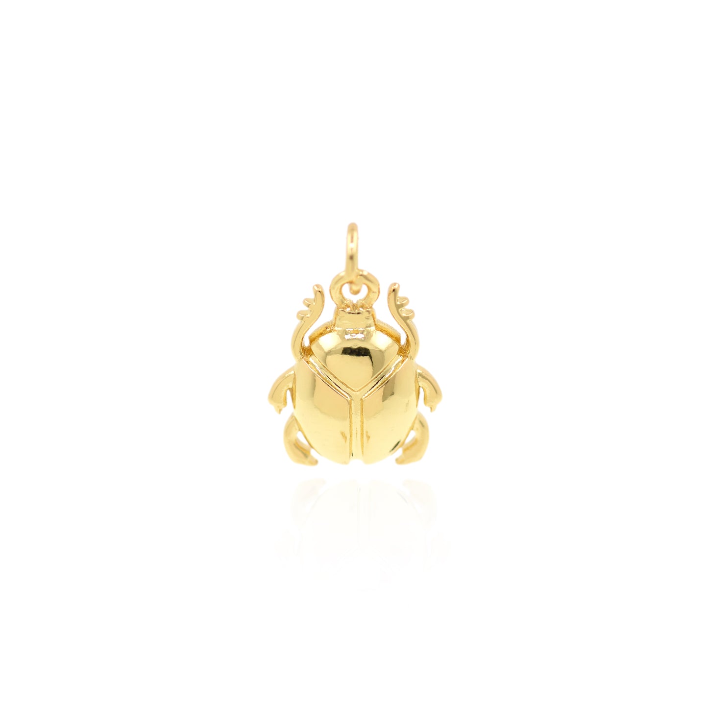 Simple Brass Gold Plated Insect Pendant 16x12mm