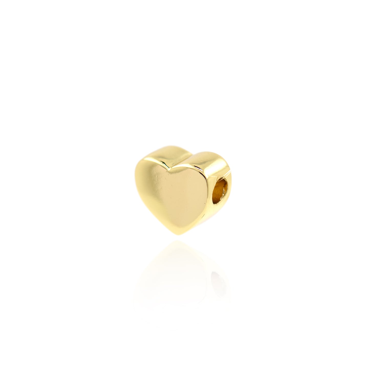 18k Gold Filled Heart Spacer Beads 10x9mm