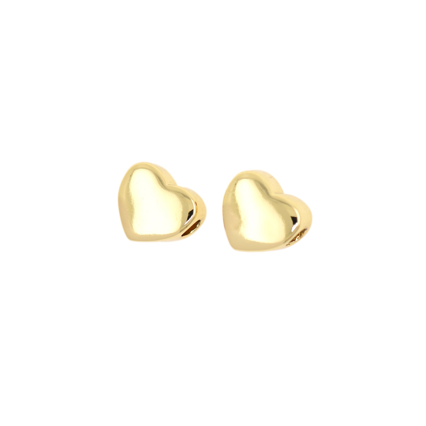 18k Gold Filled Heart Spacer Beads 10x9mm