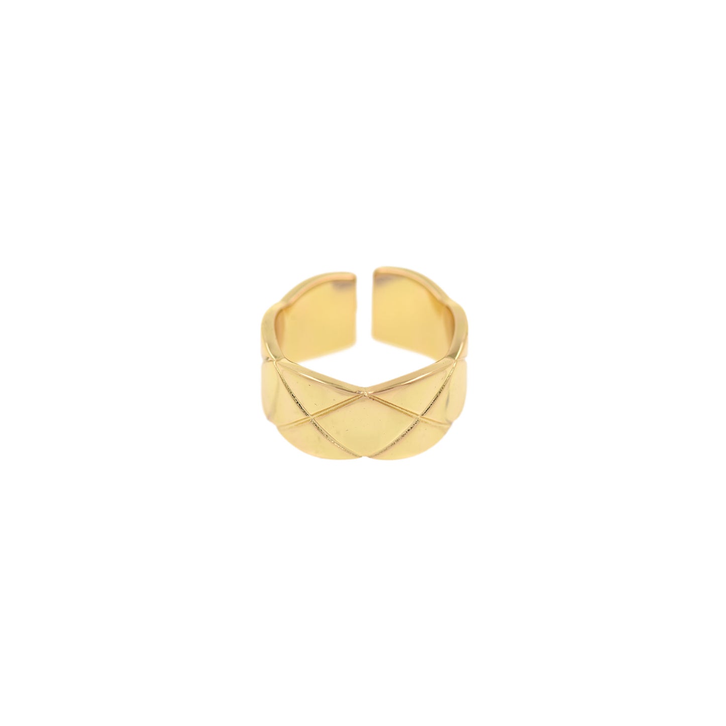 Simple Brass Ring for Men and Women, Open Adjustable Ring 20x9.5mm