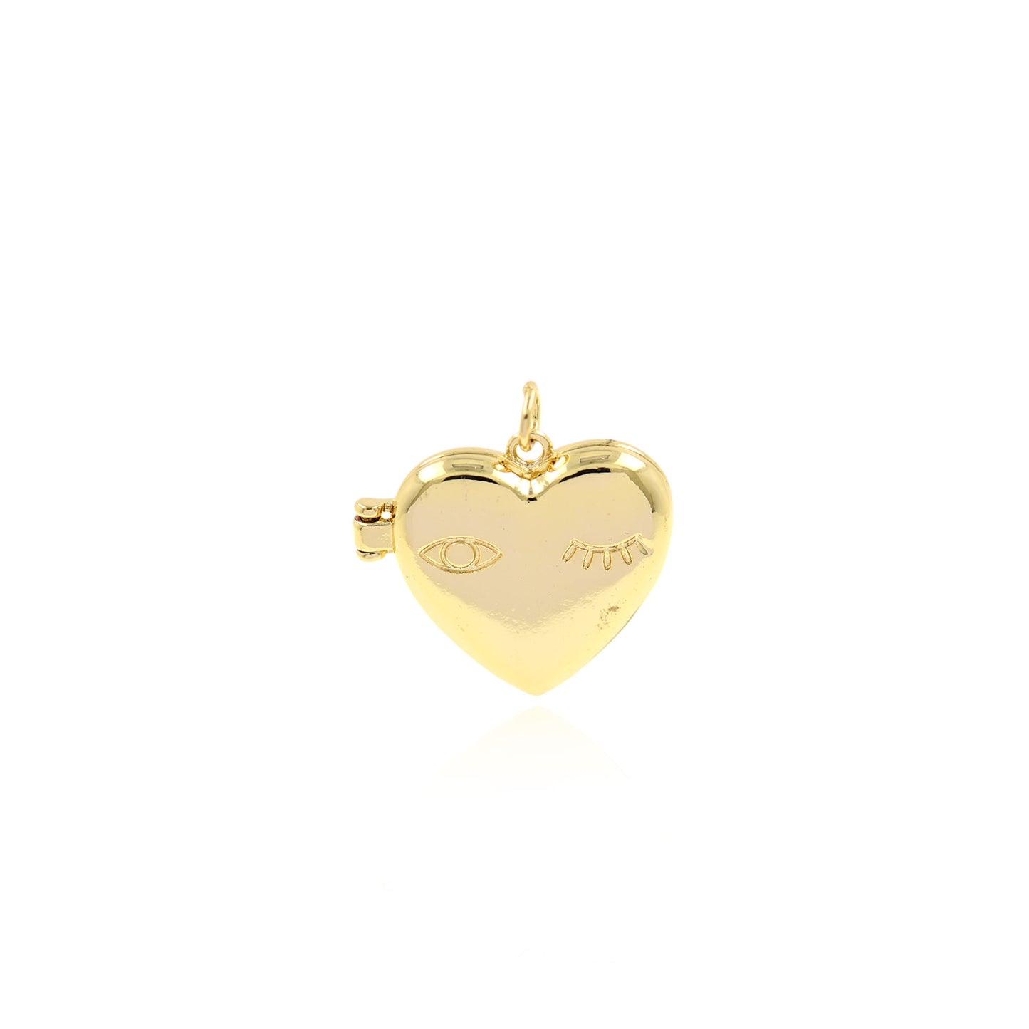 Heart Evil Eye Pendant 22x21mm