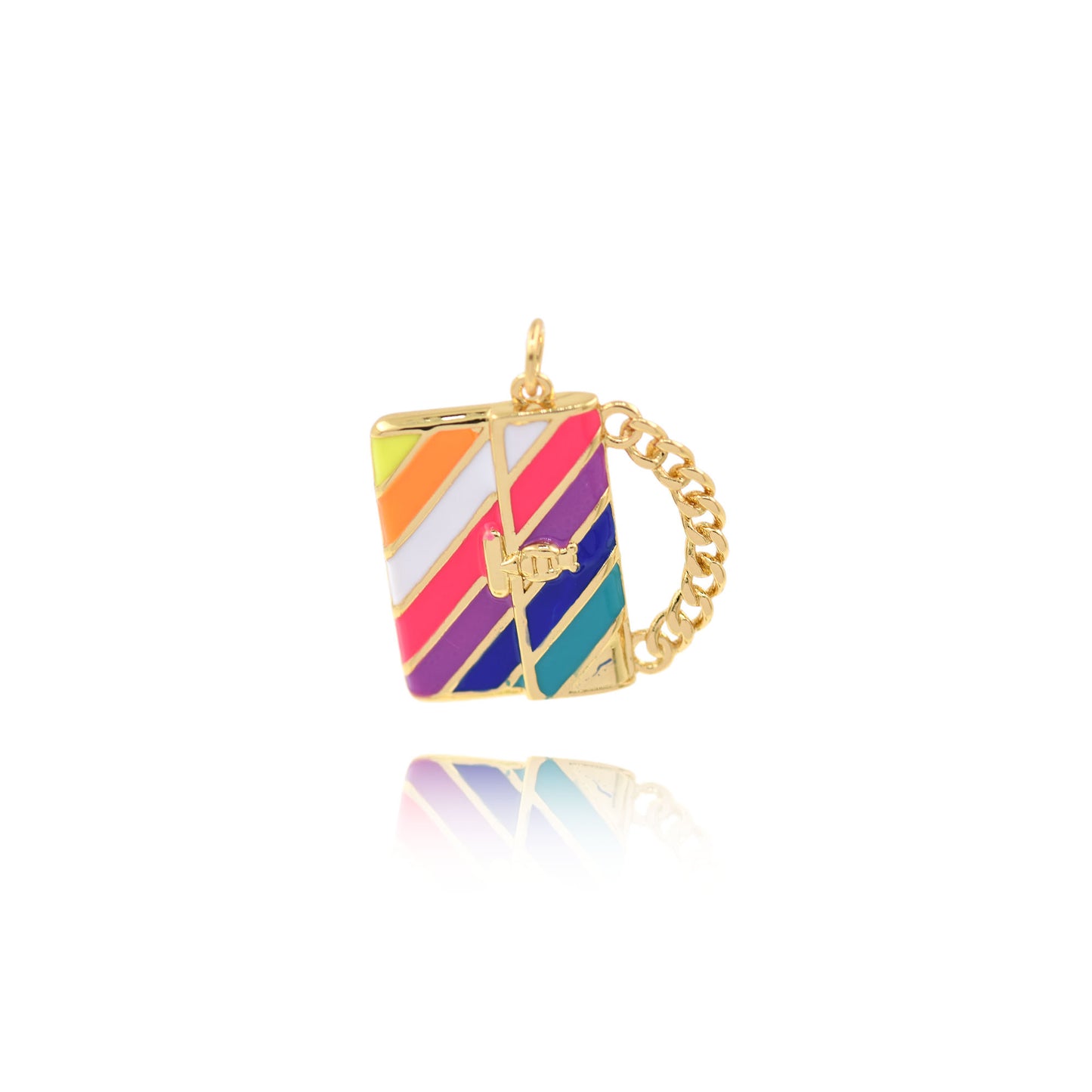 Colorful Handbag Jewelry,18K Gold Filled Bags Pendant 22x22mm