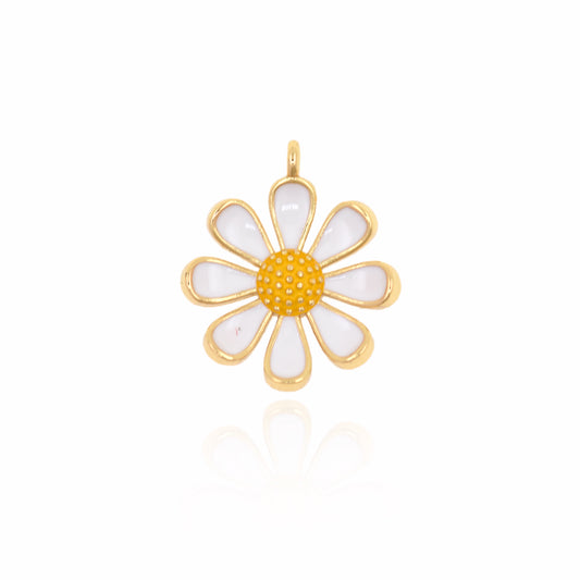 18K Gold Filled Little Daisy Pendant 20mm