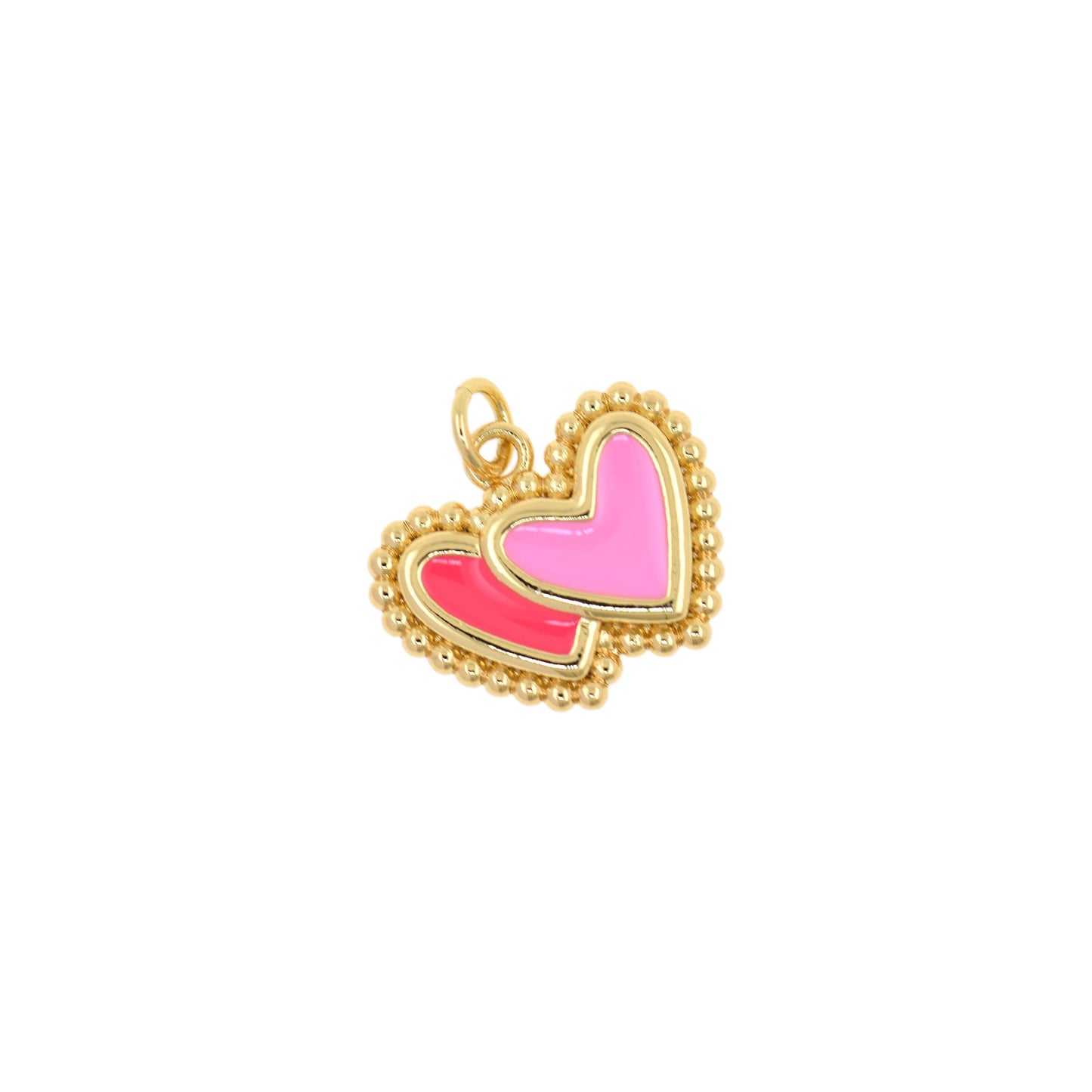 Enamel Heart Pendant 18x15mm