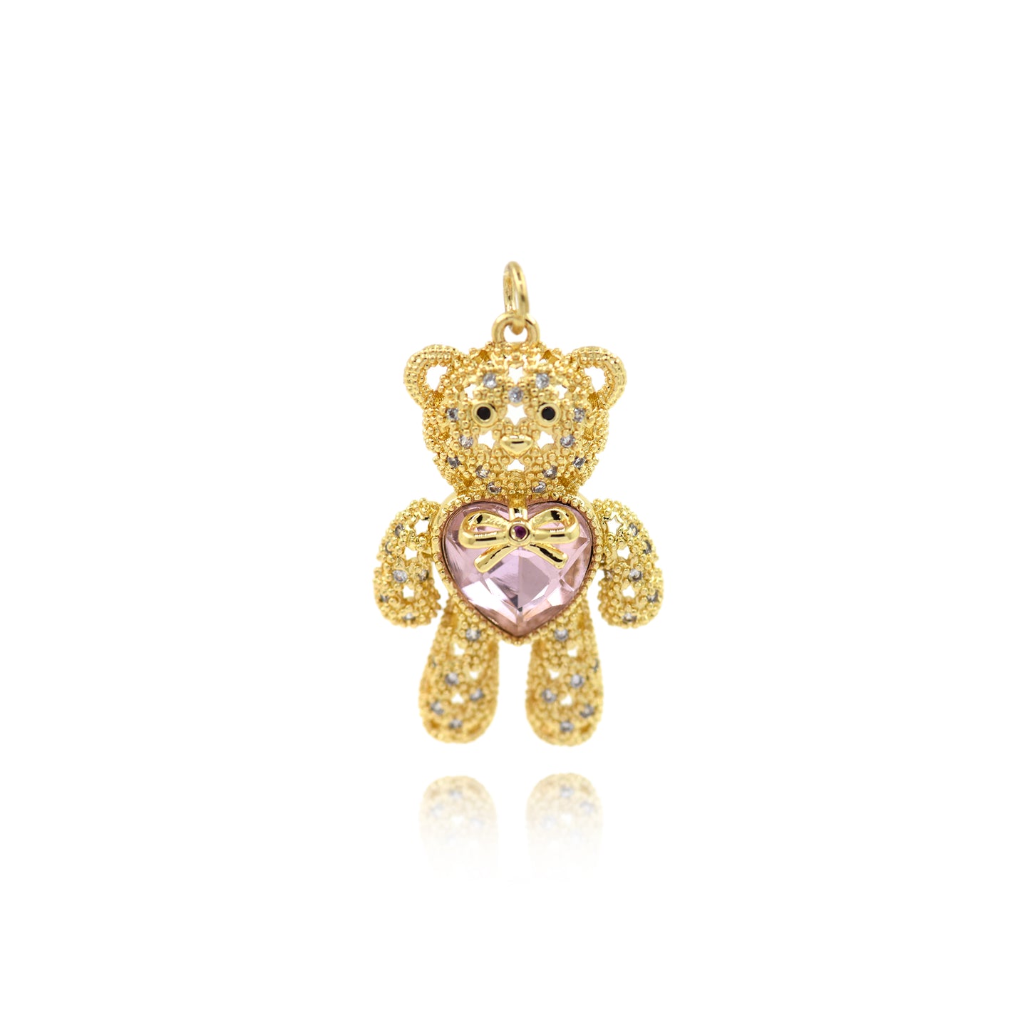 Zircon Bear Pendant 33x20mm