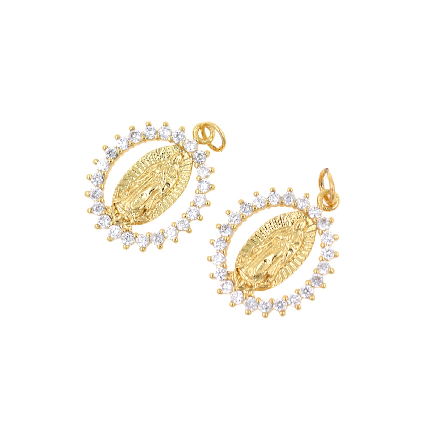 Catholic Virgin Mary Pendant Jewelry 23x18.5mm